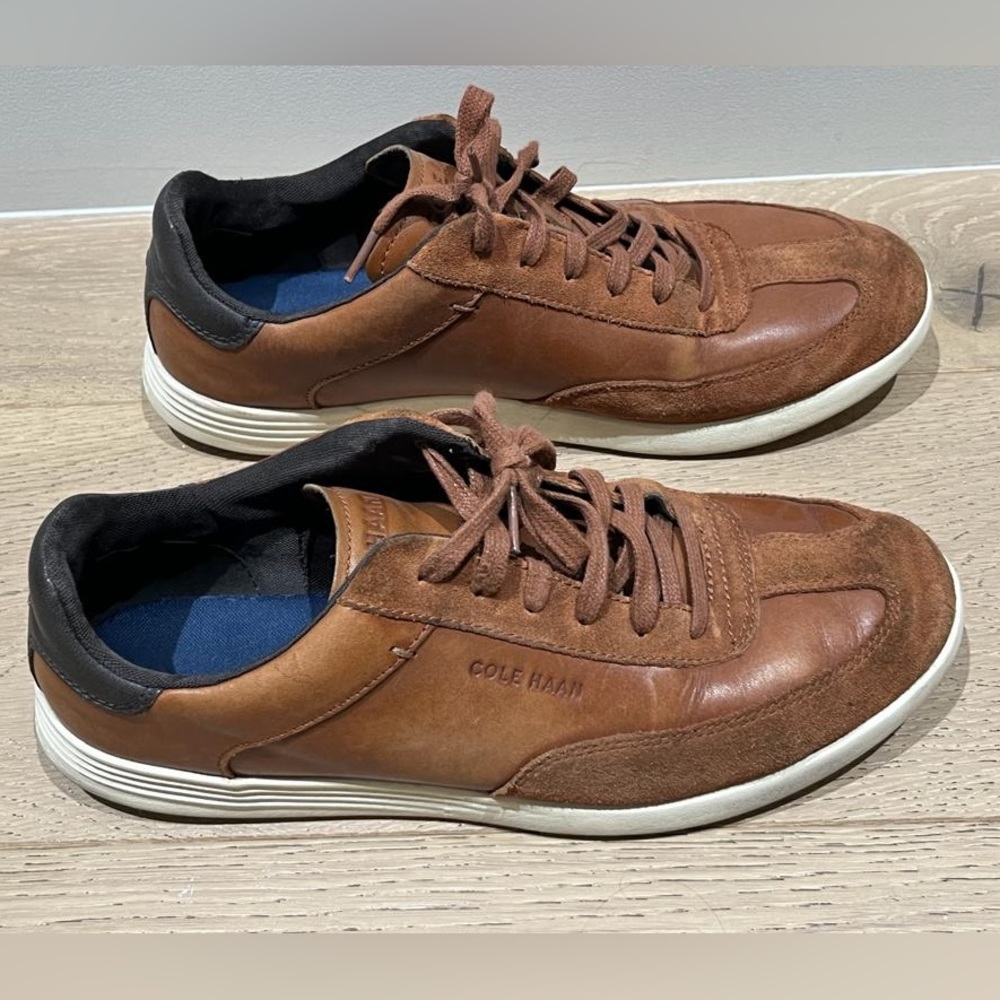 Cole Haan Crosscourt Turf Sneaker British C28934 Men's Size 9.5M Tan Brown